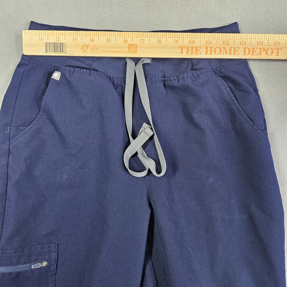 Figs Scrub Pants Women Small Tall Blue High Waist Zamora Jogger Pull On Pockets - Picture 10 of 14